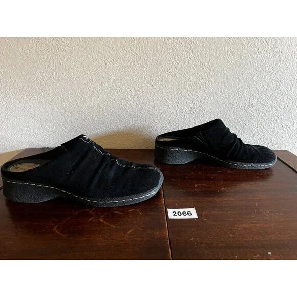 Naturalizer Kaira Clog Mule Shoes Womens 8M Black Suede Comfort Slip On Solid - Picture 2 of 11